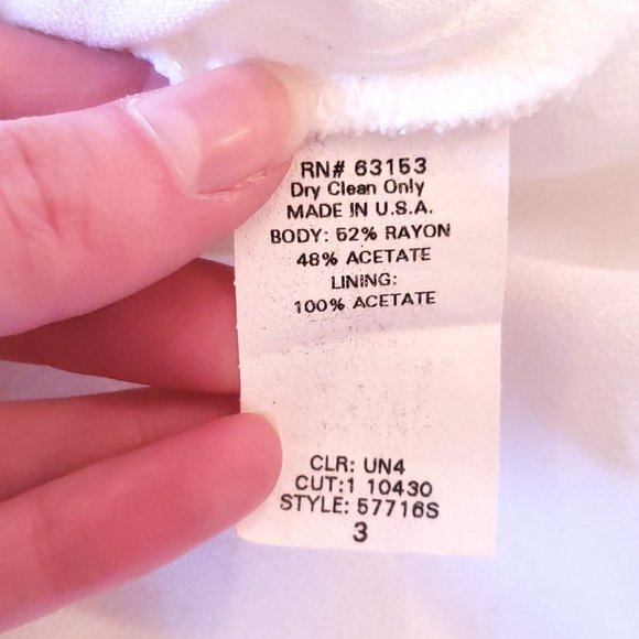 SALE Vintage Rampage Off White empire waist sheath gown 3 lace top vneck - Picture 9 of 9